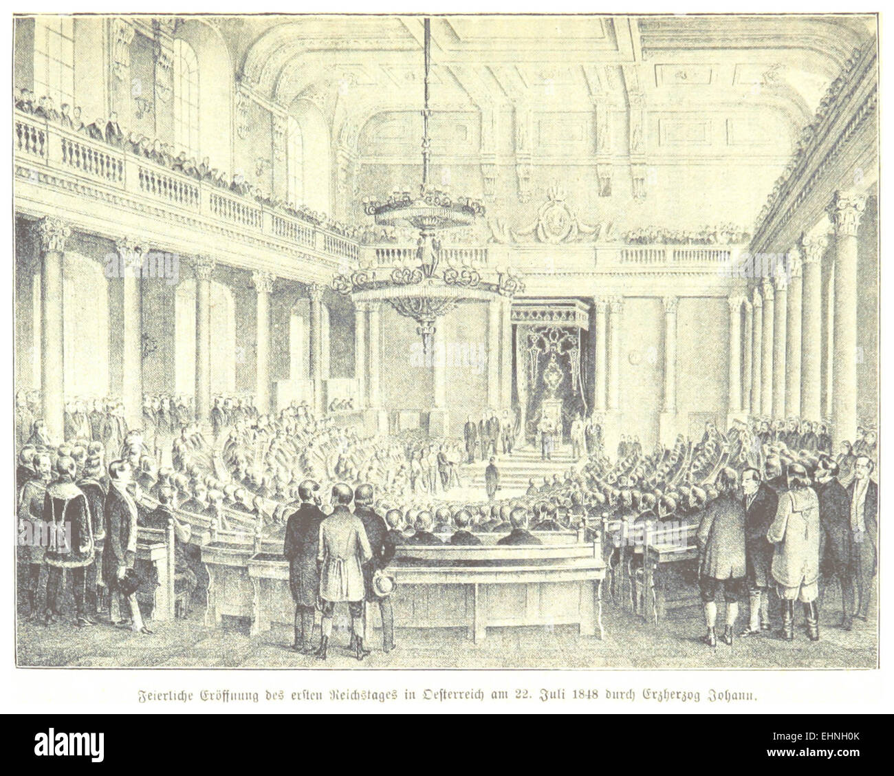 BACH(1898) p485 Erzherzog Johann, Eröffnungsfeier zum ersten Reichstag