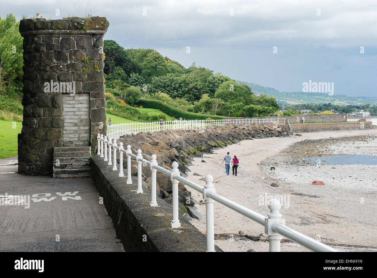 Hazelbank park and beach, Newtownabbey, Northern Ireland Stock Photo