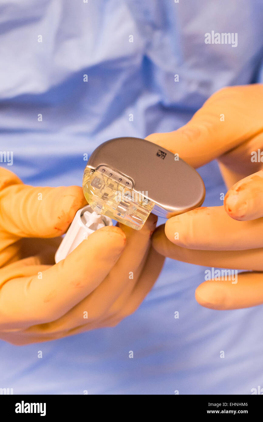 Pacemaker implantation, Limoges hospital, France Stock Photo Alamy