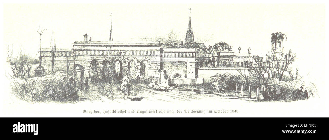 BACH(1898) p879 Bliclk auf das Burgthor nach dem Angriff Stock Photo