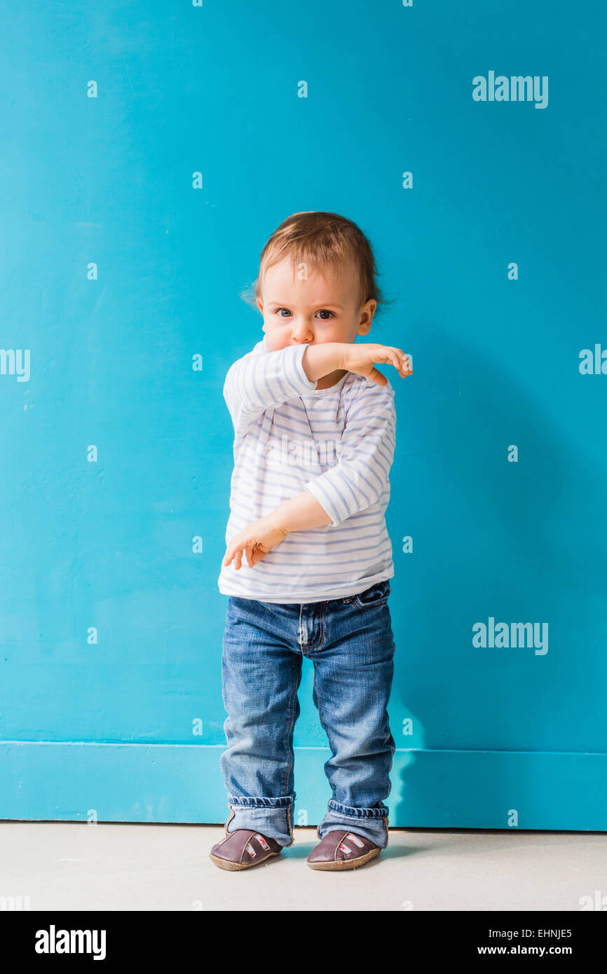 18 month-old baby boy. Stock Photo