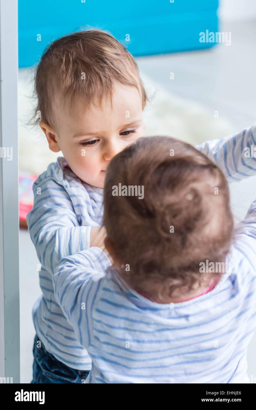 18 month-old baby boy. Stock Photo