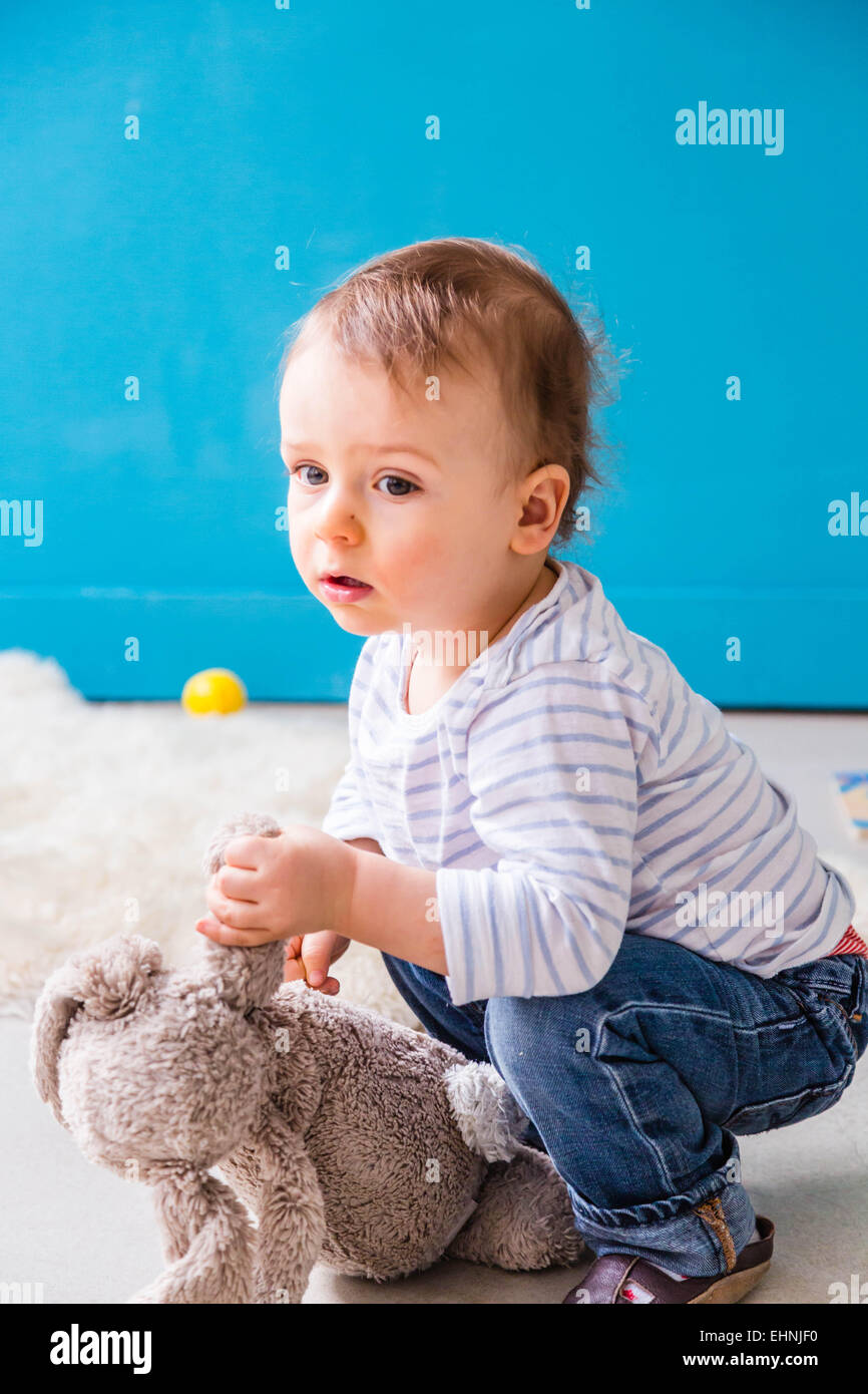 18 month-old baby boy. Stock Photo