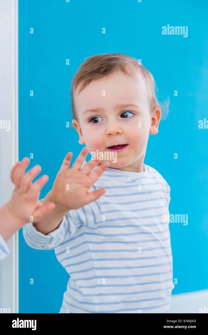 18 month-old baby boy. Stock Photo