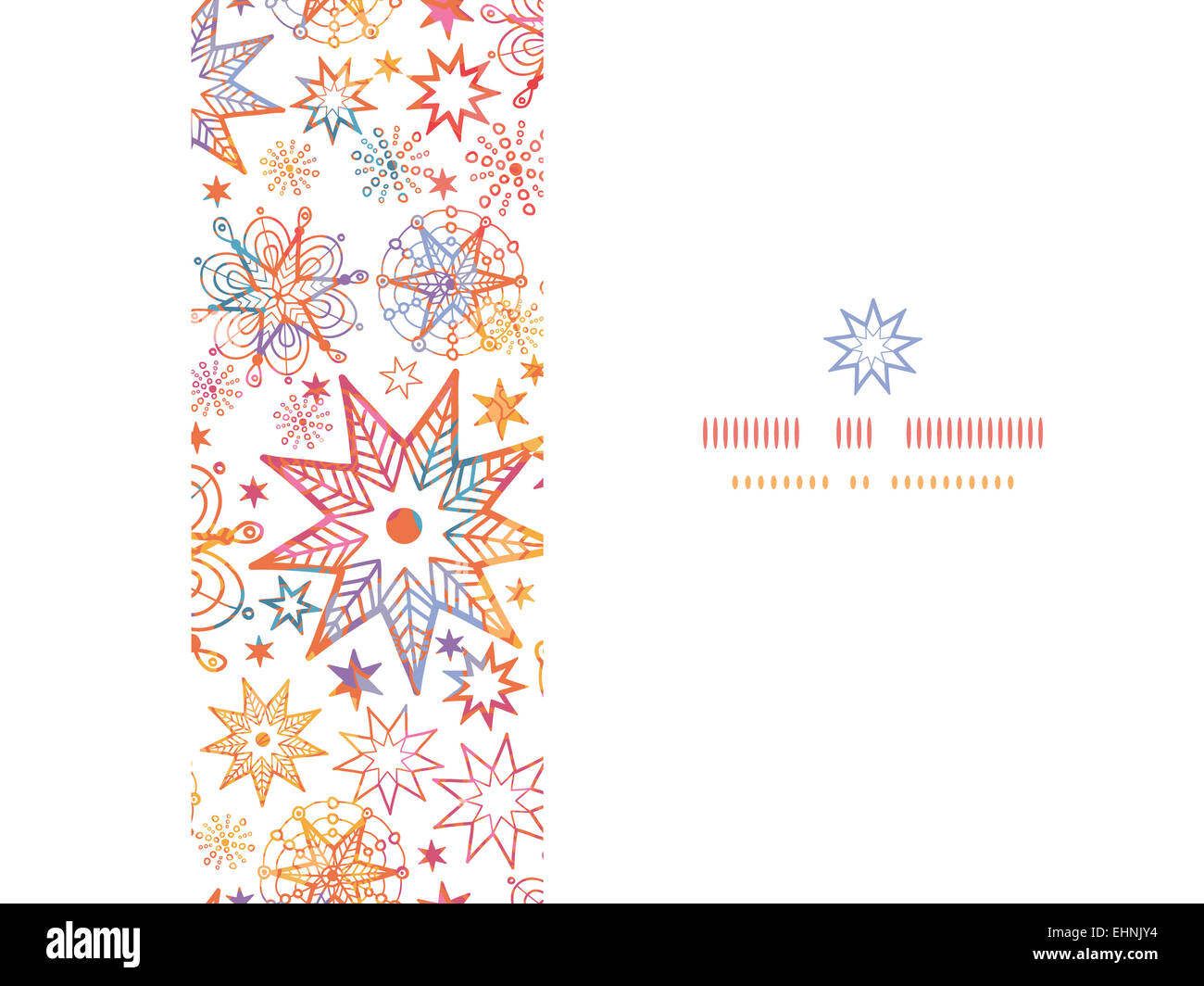 Textured Christmas Stars Horizontal Seamless Pattern Background Stock Photo