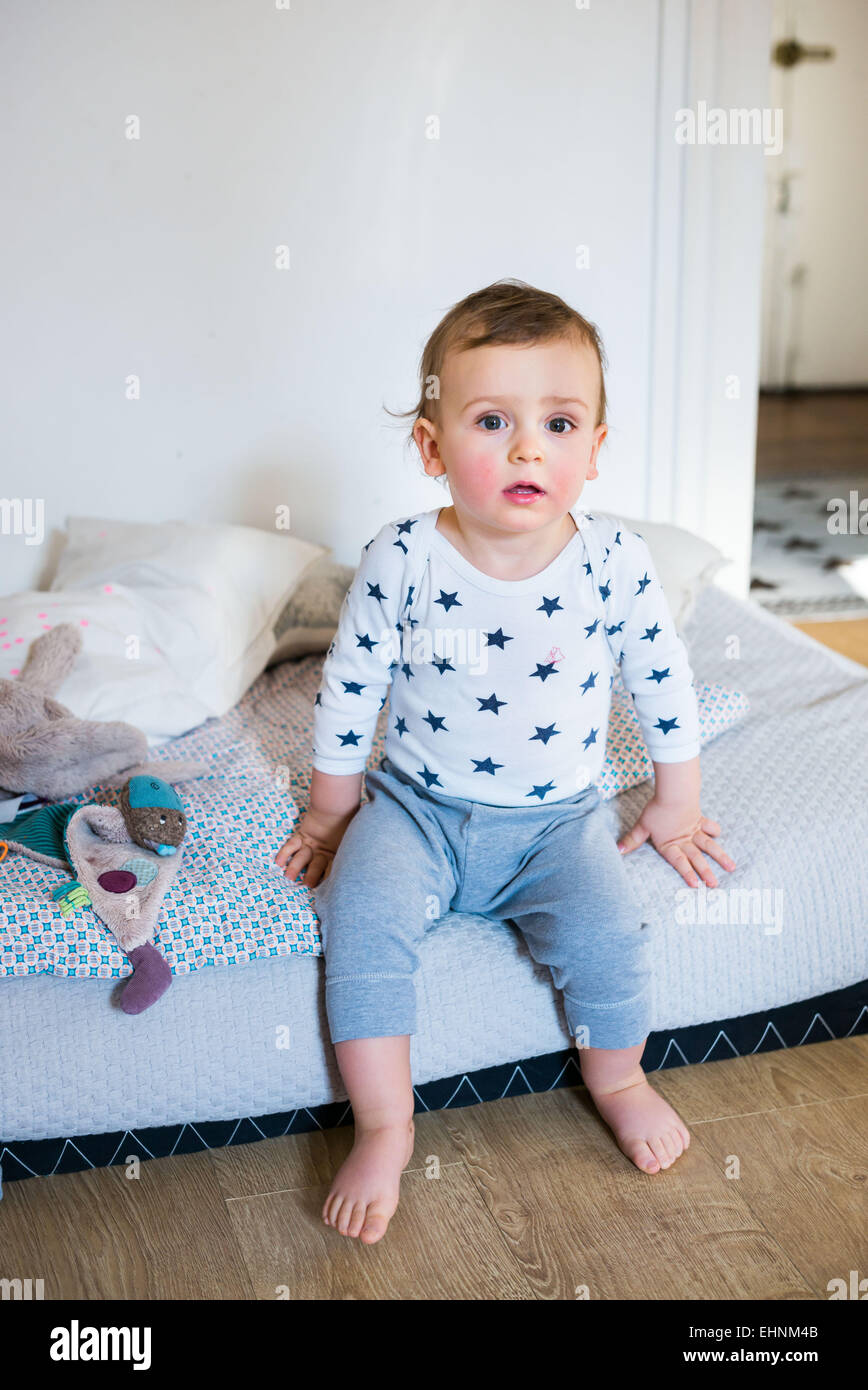 8 month-old baby boy. Stock Photo