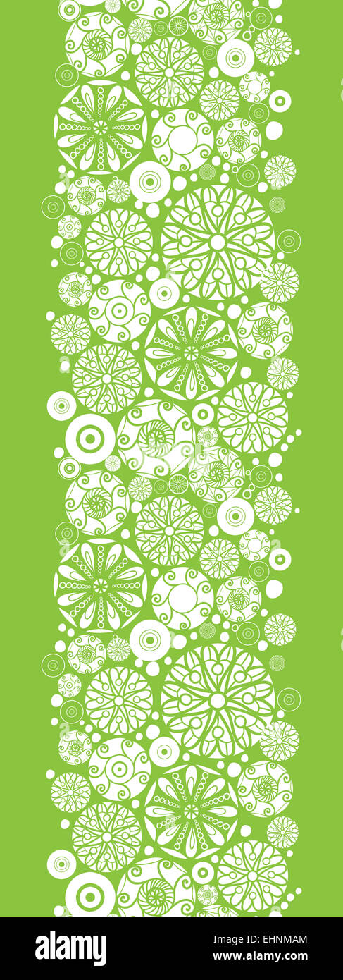 Abstract green and white circles vertical seamless pattern background ...