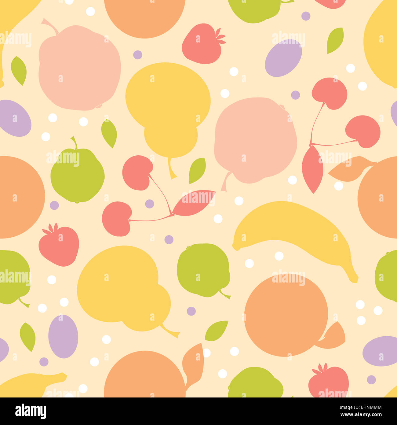 Colorful fruit seamless pattern background Stock Photo - Alamy