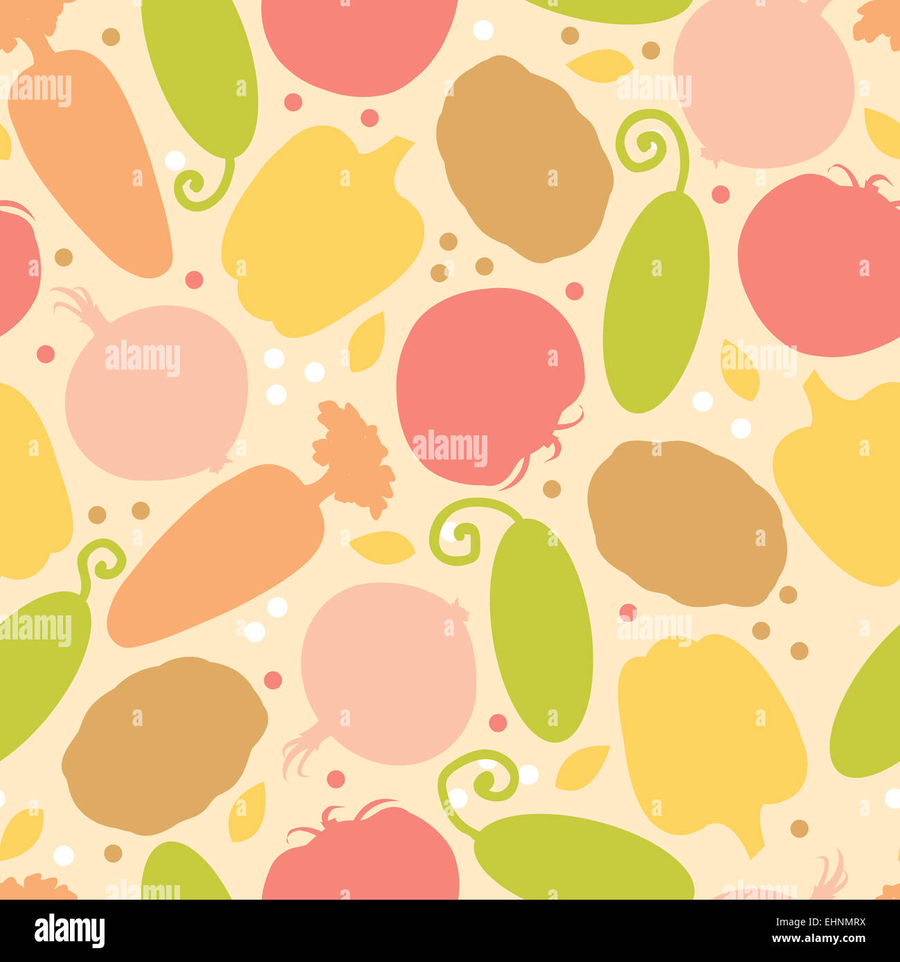 Yummy vegetables seamless pattern background Stock Photo