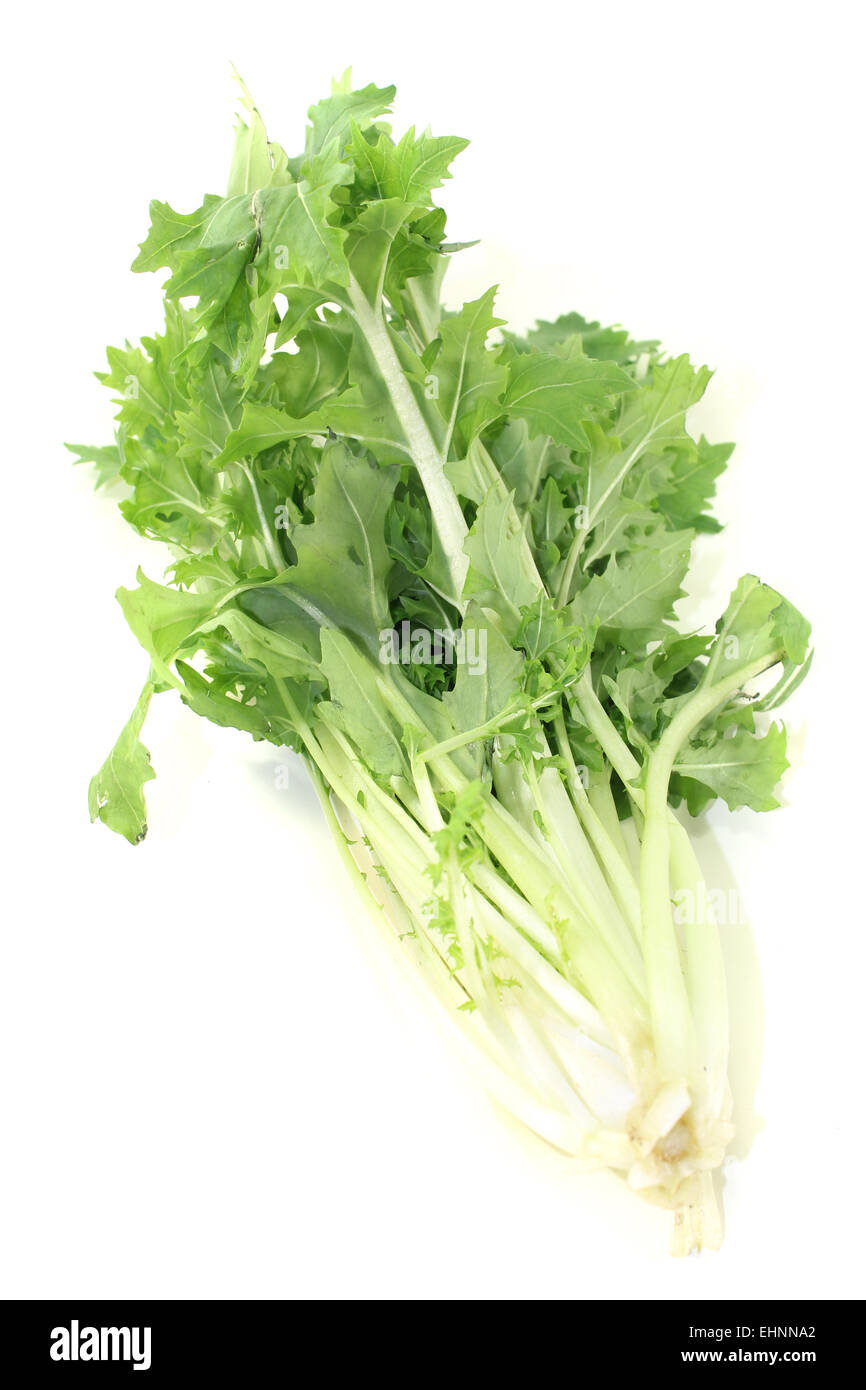 turnip green leafs Stock Photo