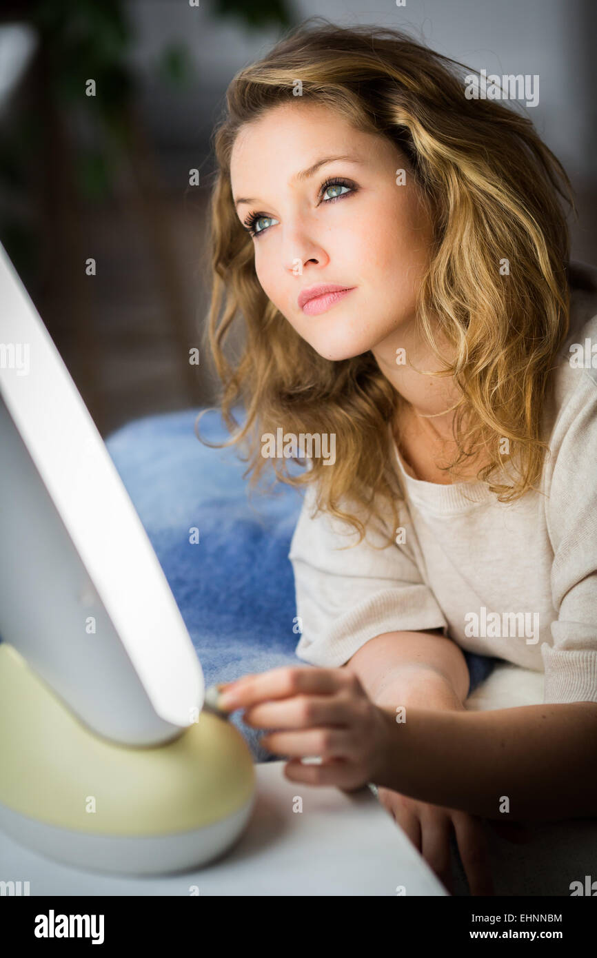 Light therapy, or phototherapy treatment of depression with light