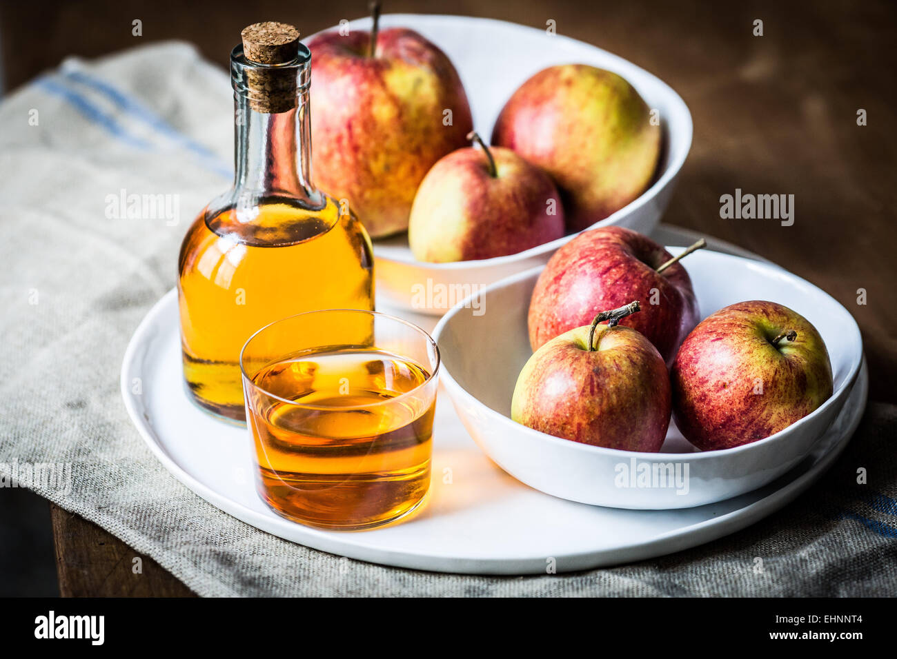 Cider vinegar. Stock Photo