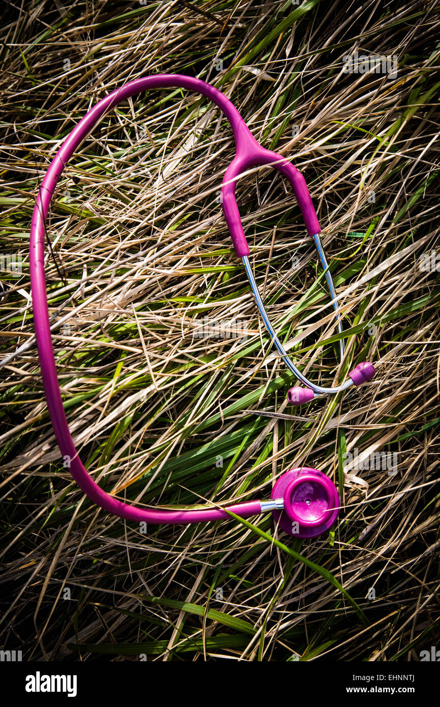 Stethoscope and landscape Stock Photo Alamy