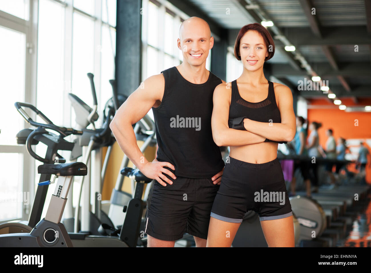 Fit couple at the gym looking very attractive Stock Photo - Alamy