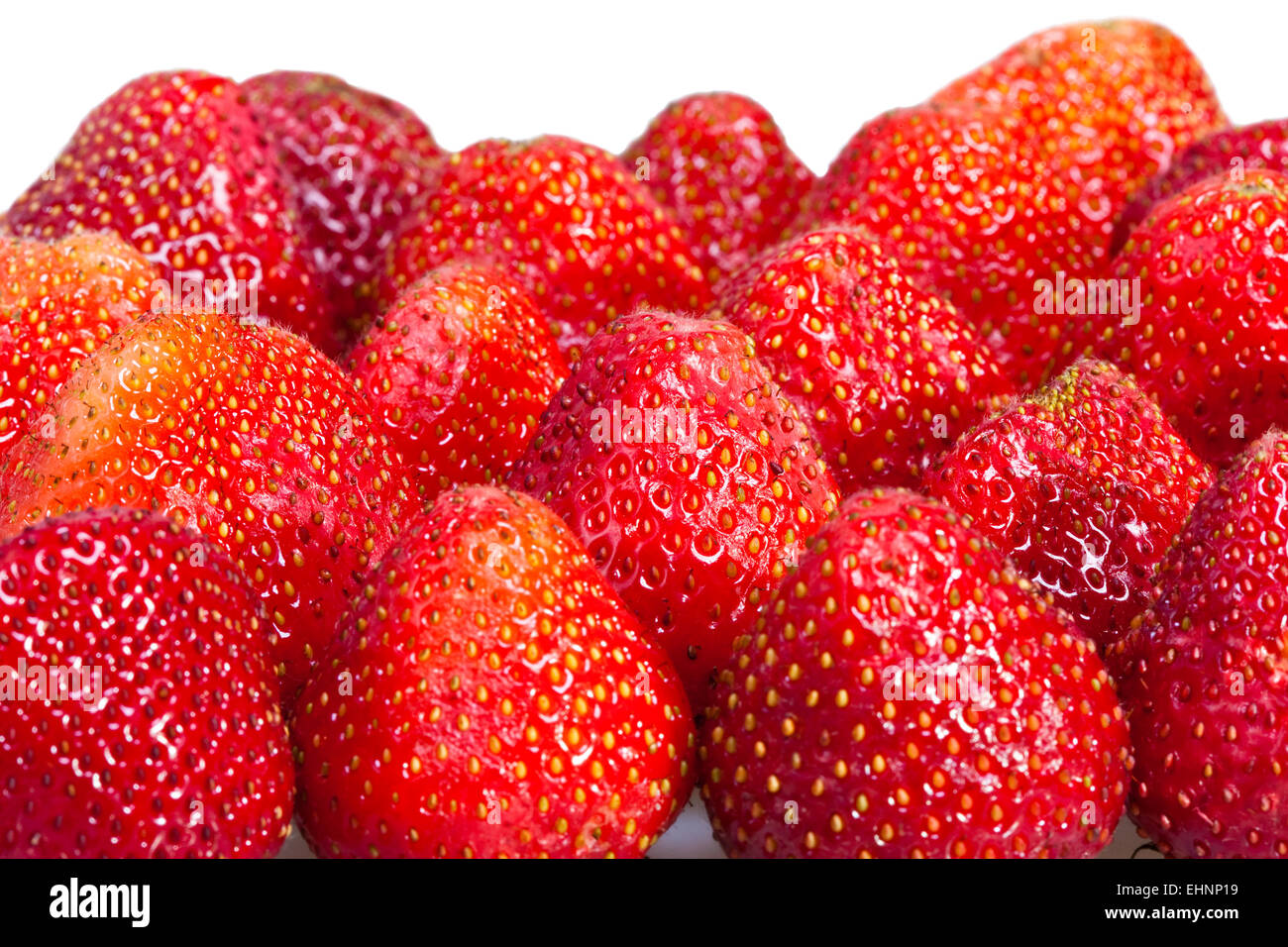 strawberry berries on a white background Stock Photo - Alamy