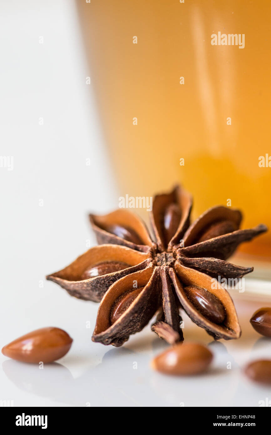 Herbal tea of star anise Stock Photo Alamy