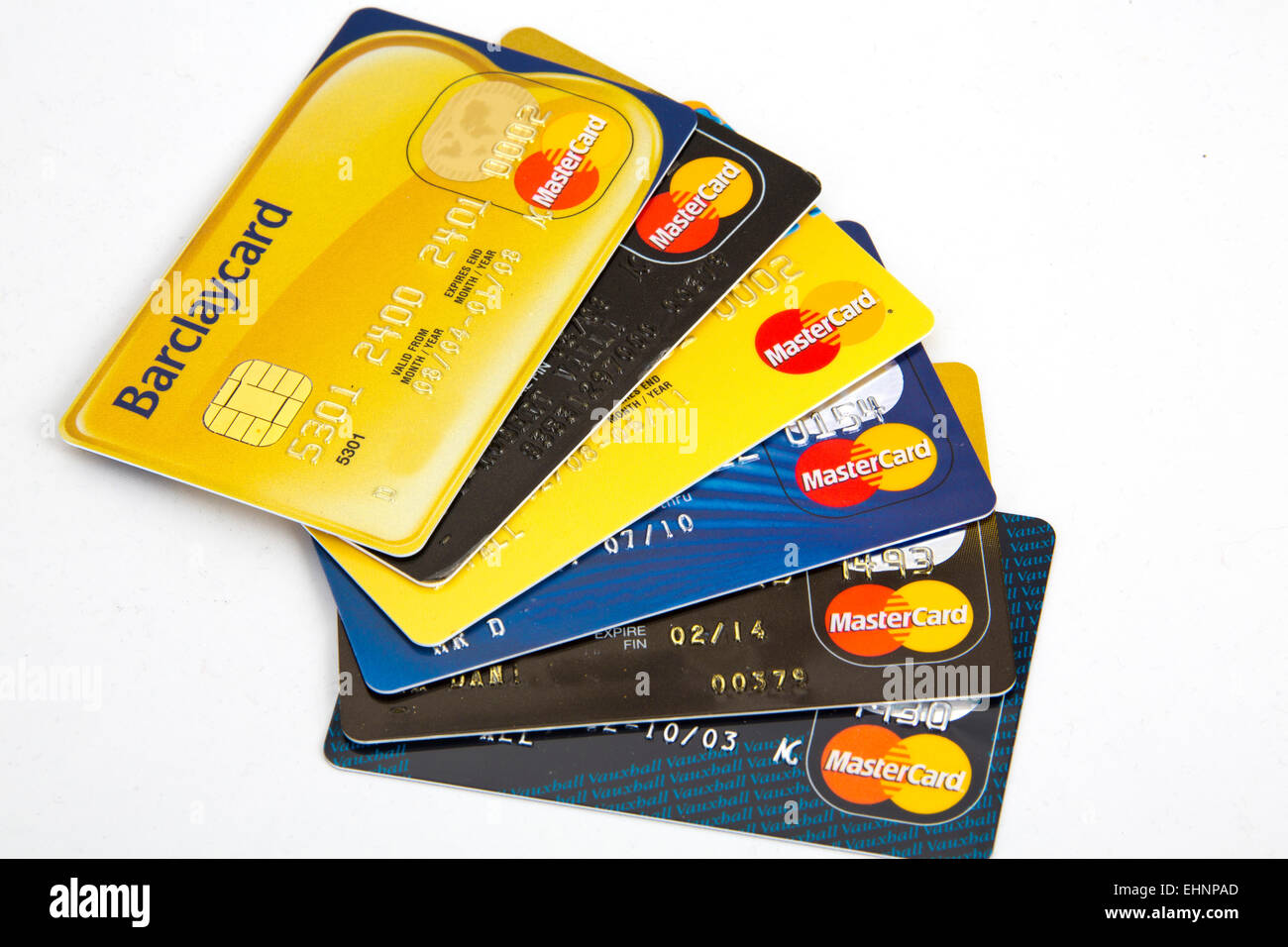 Assortment of credit and debit cards Visa and Mastercard 151128 Credit