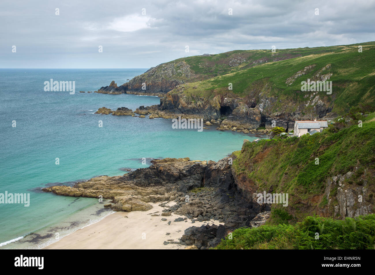 Treen Cove Cornwall Uk Stock Photo - Alamy