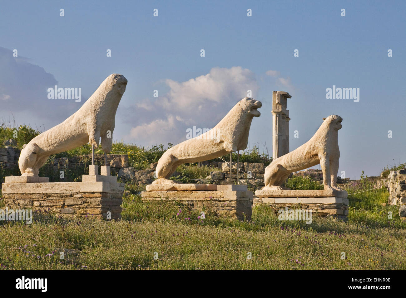 Delos terrace of the lions hi-res stock photography and images - Alamy