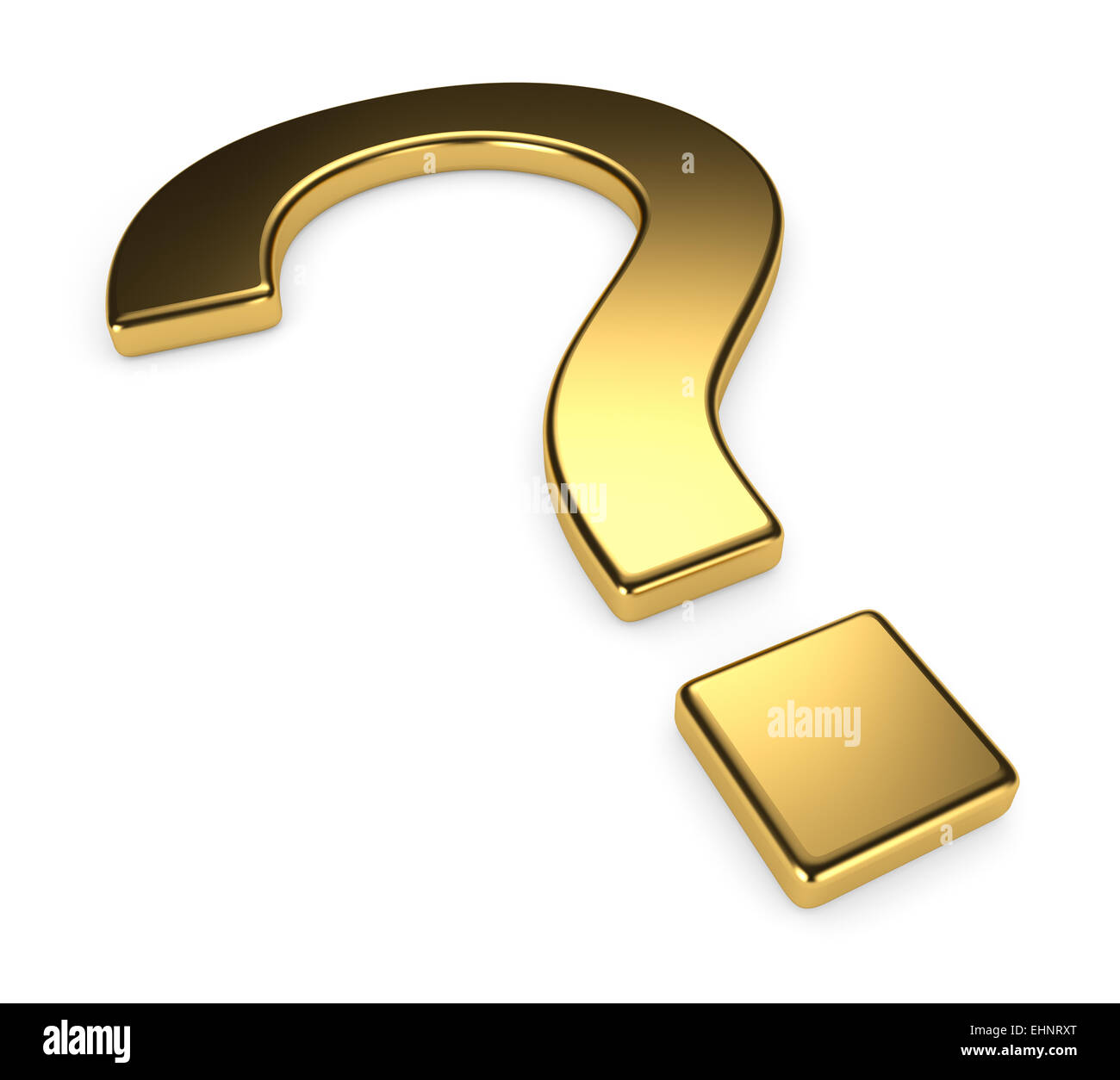 Golden question mark Stock Photo