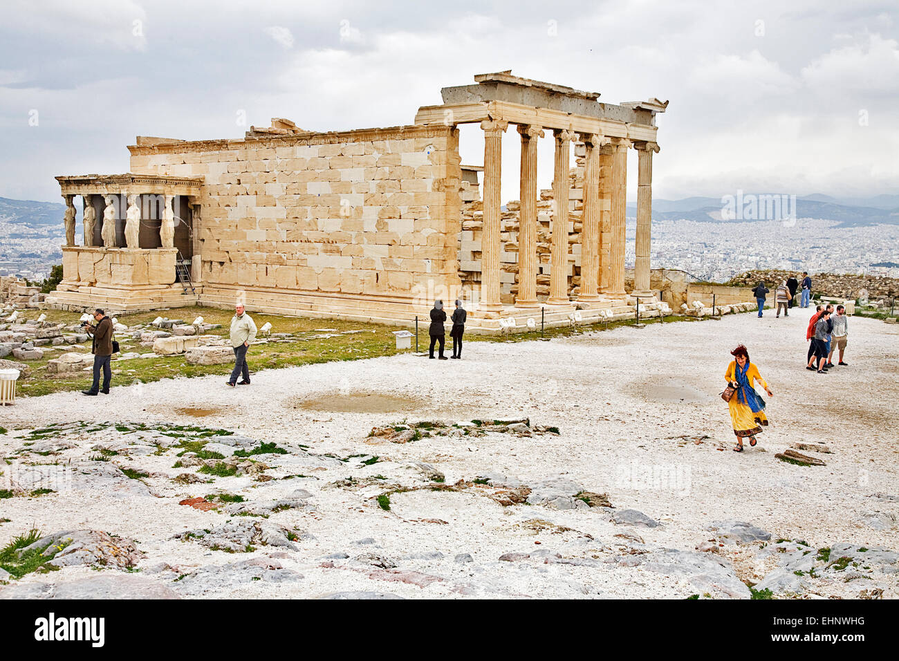 The Erechtheion is a temple near the Parthenon on the Acropolis and is ...