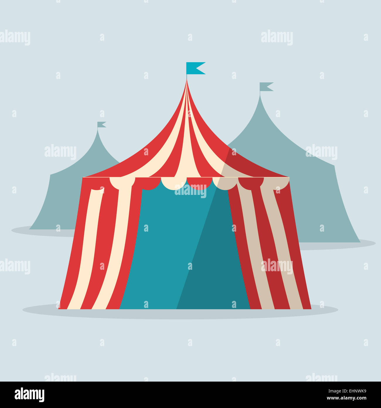 Vintage circus tent flat design Stock Photo - Alamy