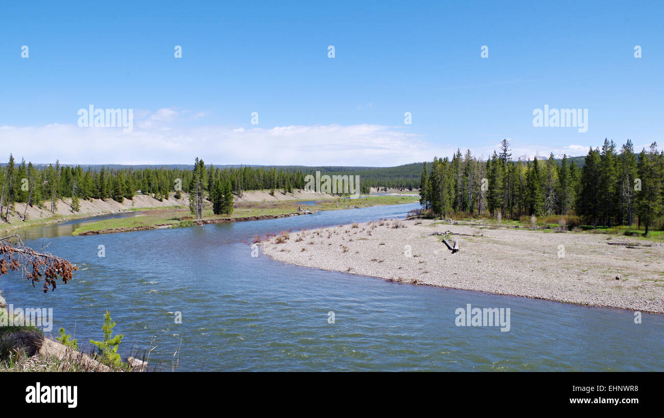 USA - Yellowstone mountain river Stock Photo