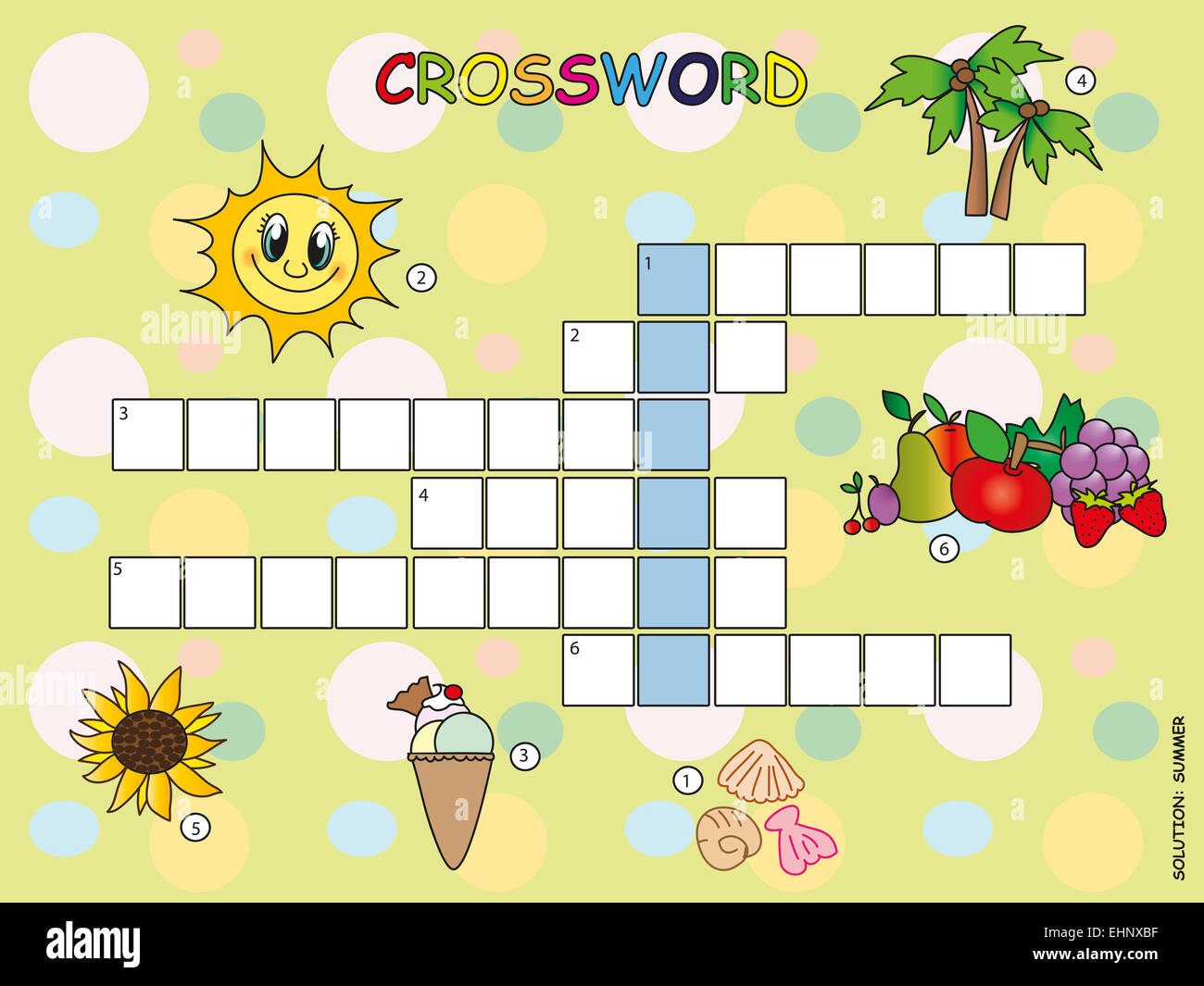 Children playing crossword puzzle game hires stock photography and