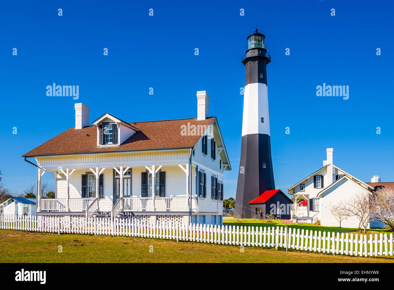 Tybee Island Light House of Tybee Island, Georgia, USA. Stock Photo