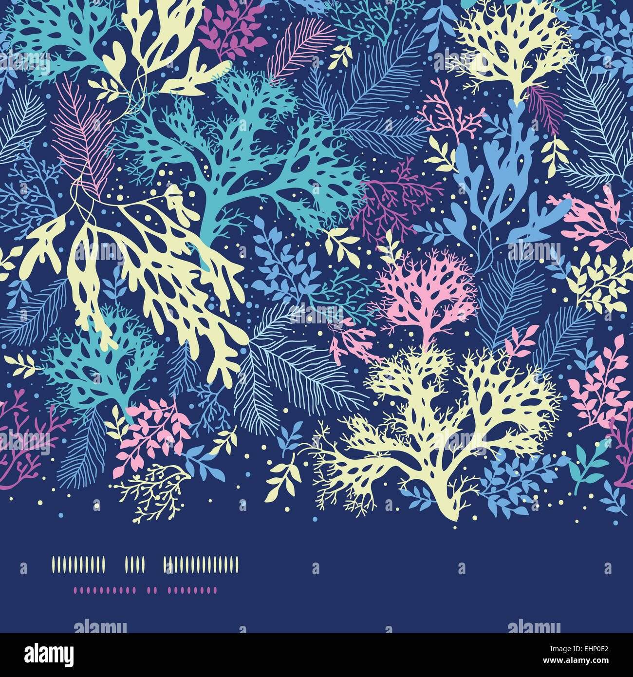 Underwater seaweed horizontal seamless pattern background Stock Photo ...