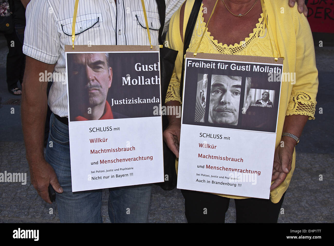 Vigil for Gustl Mollath Stock Photo