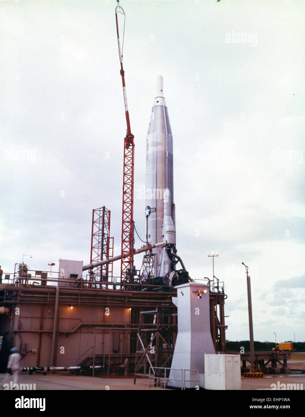 Rocket Up Rolie The Atlas 30E rocket positioned on the launch pad at the Atlantic ...