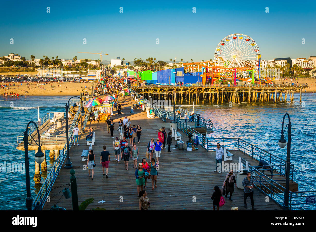View of the Santa Monica Pier, in Santa Monica, California Stock Photo ...