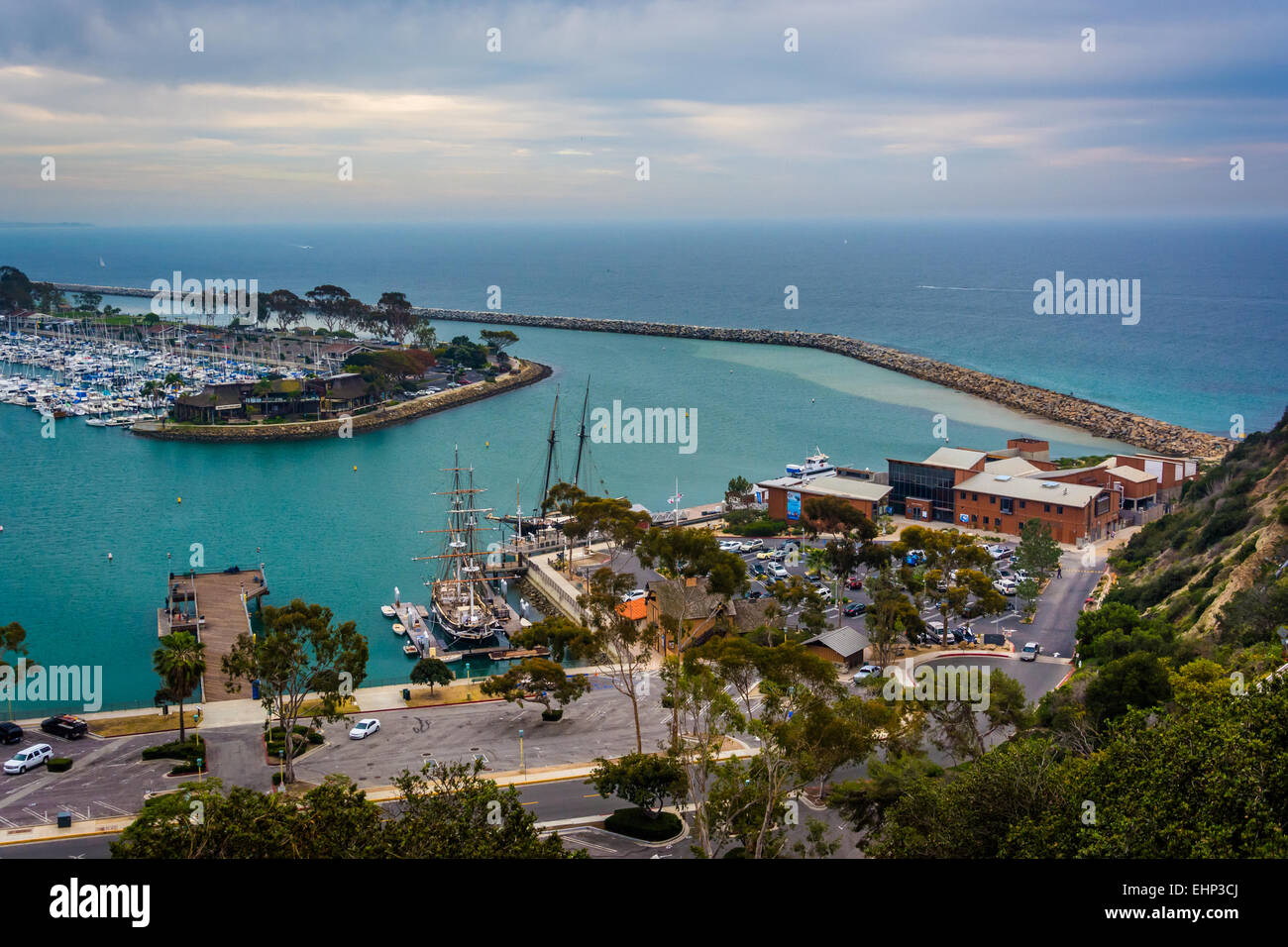 View of the harbor and Pacific Ocean from Hilltop Park in Dana Point