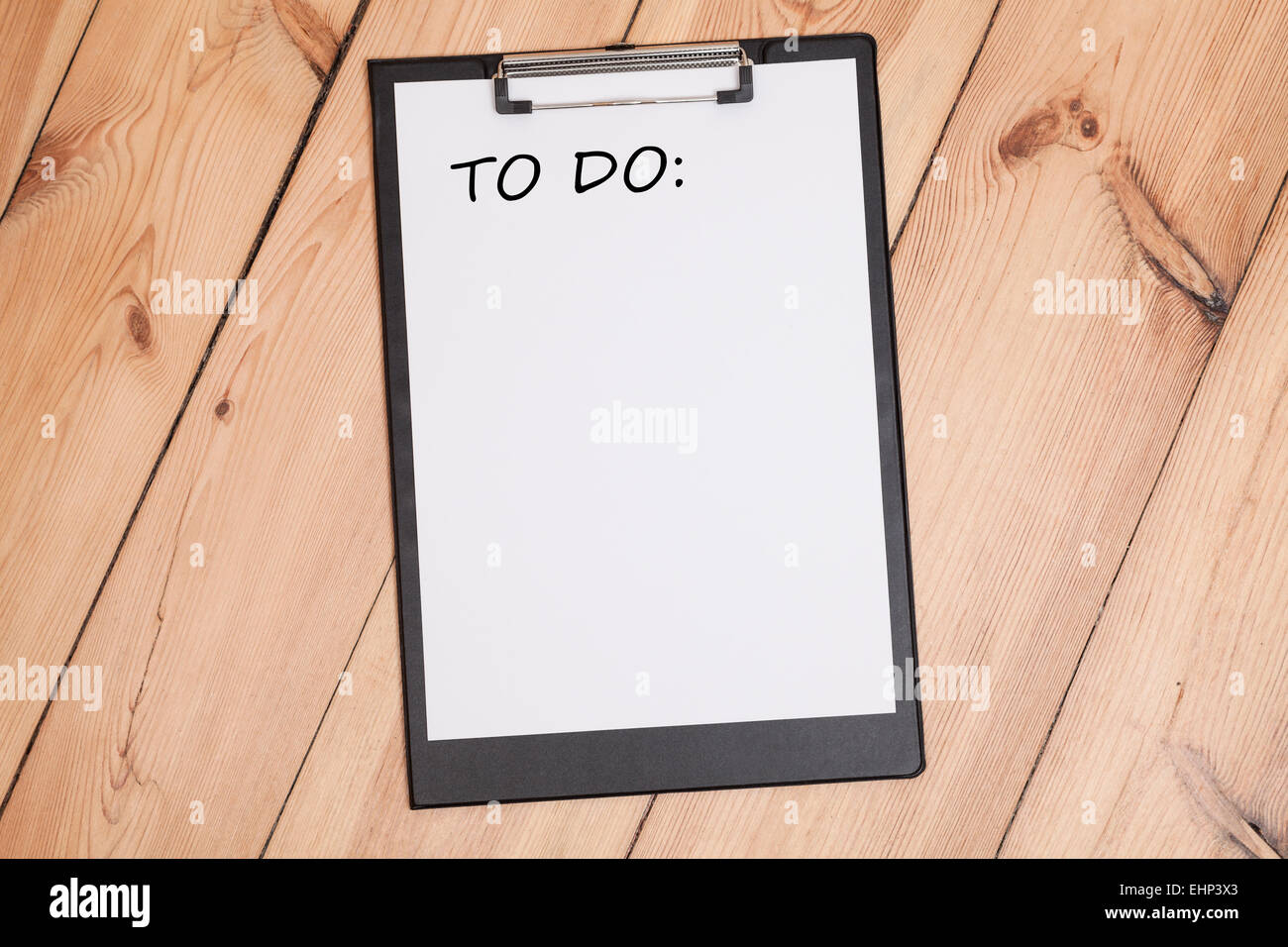 to do written on a clipboard Stock Photo