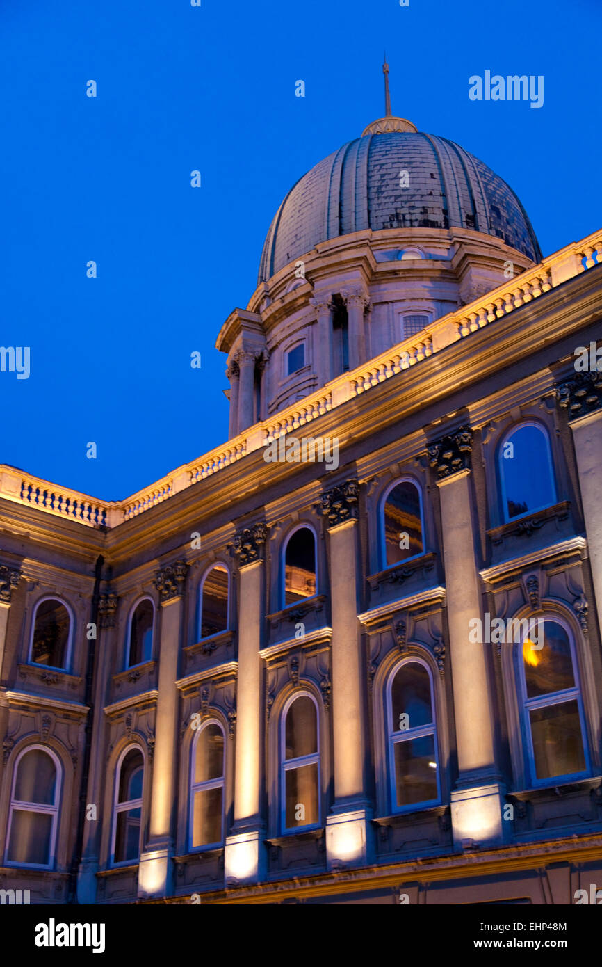 Buda Castle or Budapest Royal Palace at dusk, Castle Hill, Budapest ...