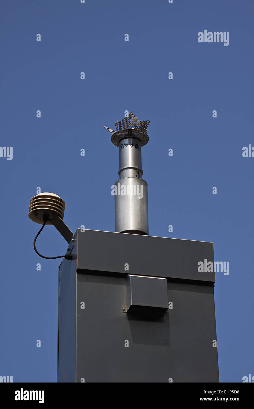 Particulate monitoring station Stock Photo