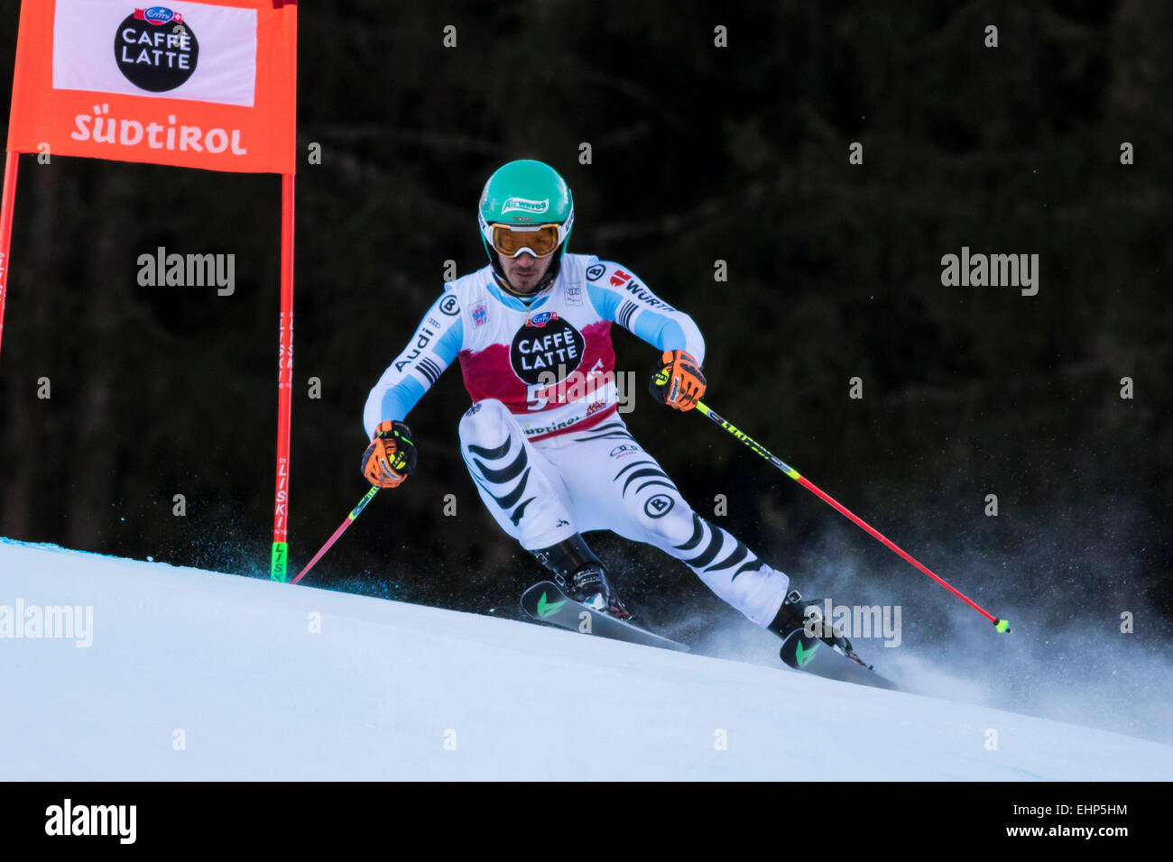 Val Badia, Italy 21 December 2014. NEUREUTHER Felix (Ger) competing in the Audi Fis Alpine Skiing World Cup Men’s Giant Slalom Stock Photo