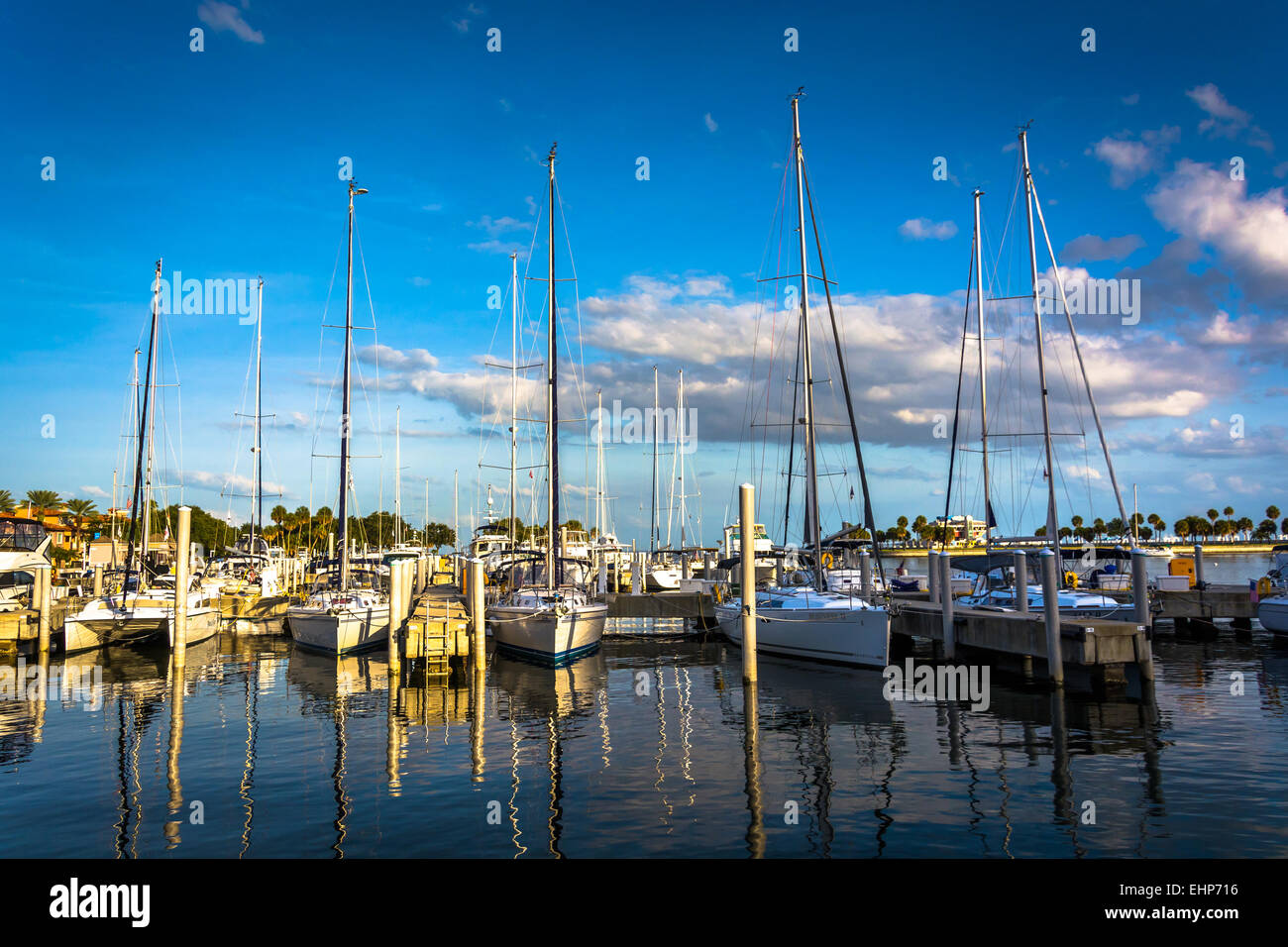 Boats in a marina in Saint Petersburg, Florida Stock Photo Alamy