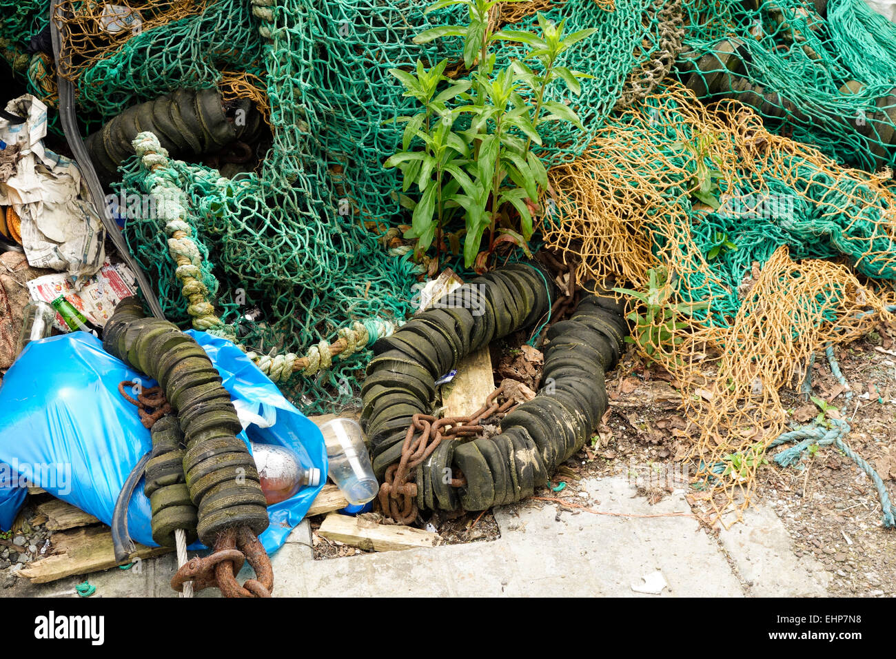 Old fishing nets at Kinsale, Ireland Stock Photo Alamy