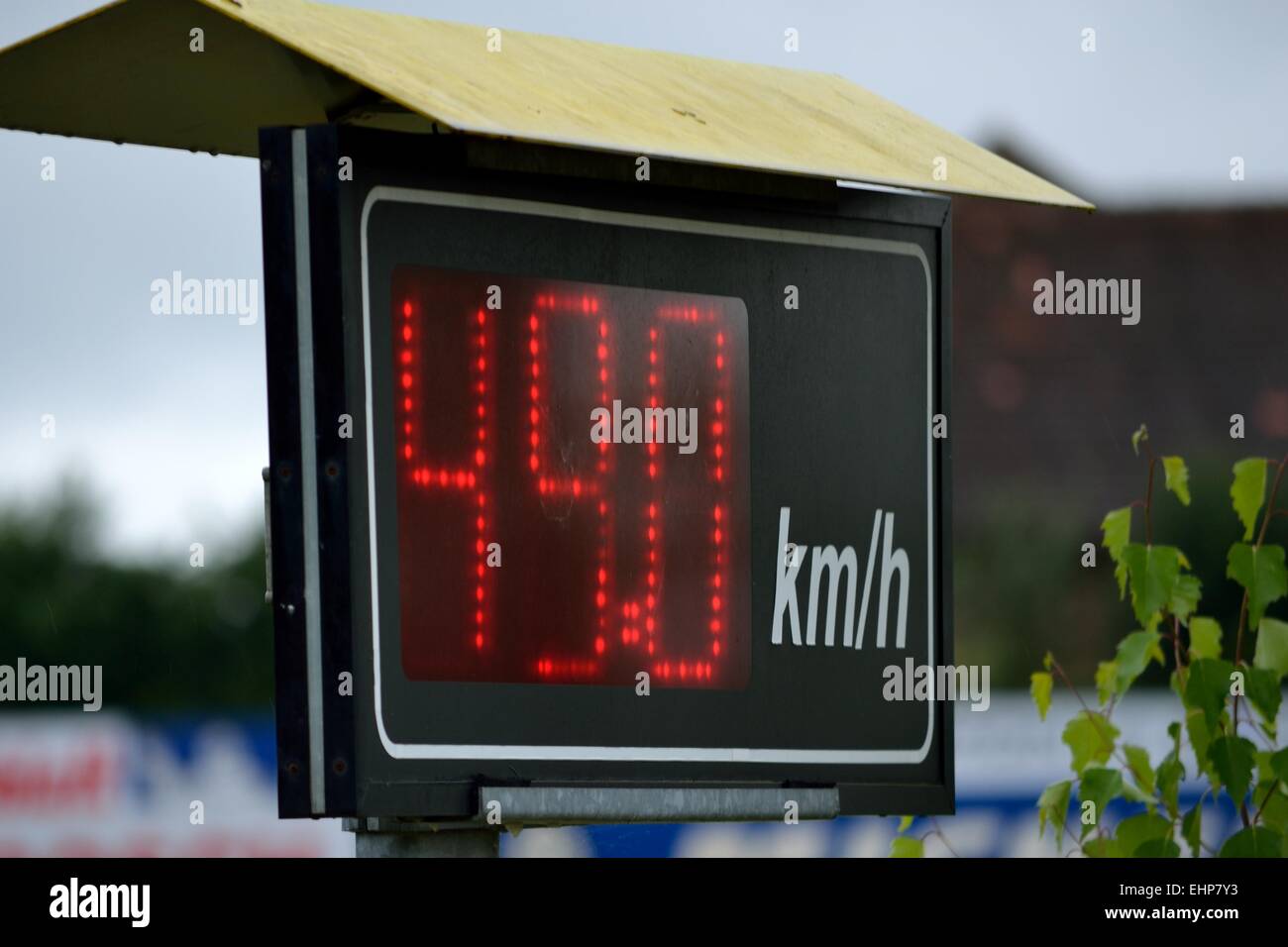 Digital speed display Stock Photo