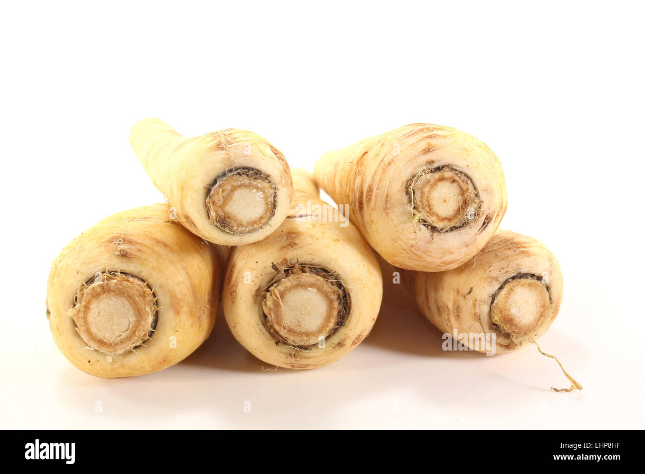 fresh parsnip roots Stock Photo