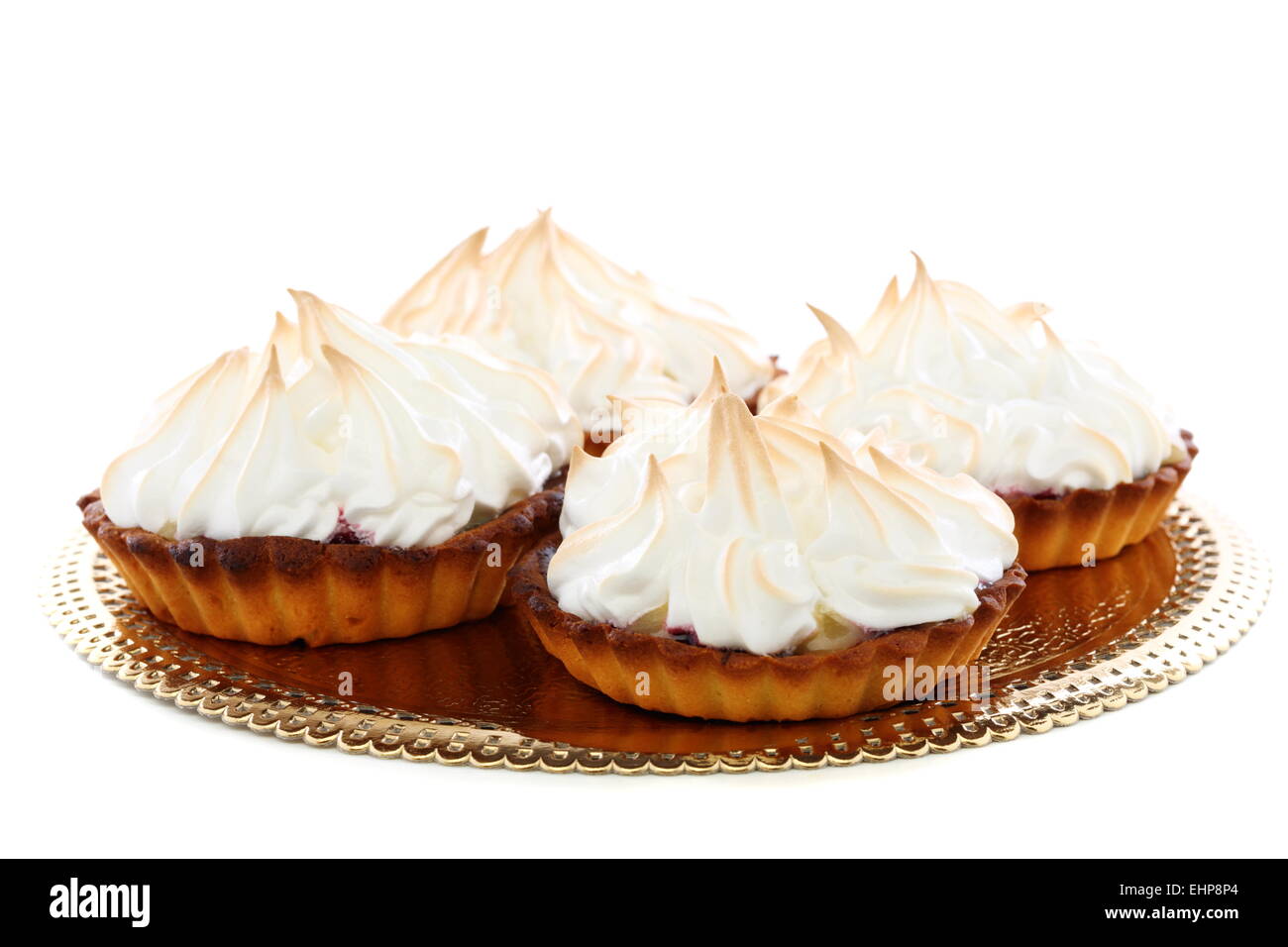 Cakes basket with cream. Stock Photo