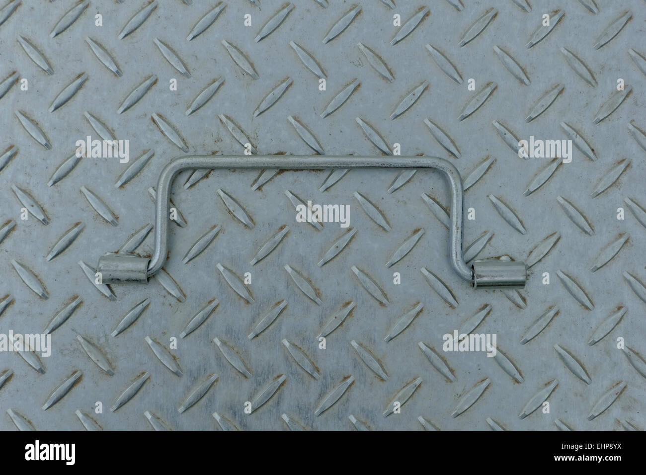 Seamless steel diamond plate with handle Stock Photo Alamy