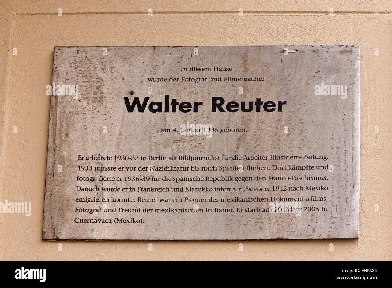 Walter Reuter Stock Photo