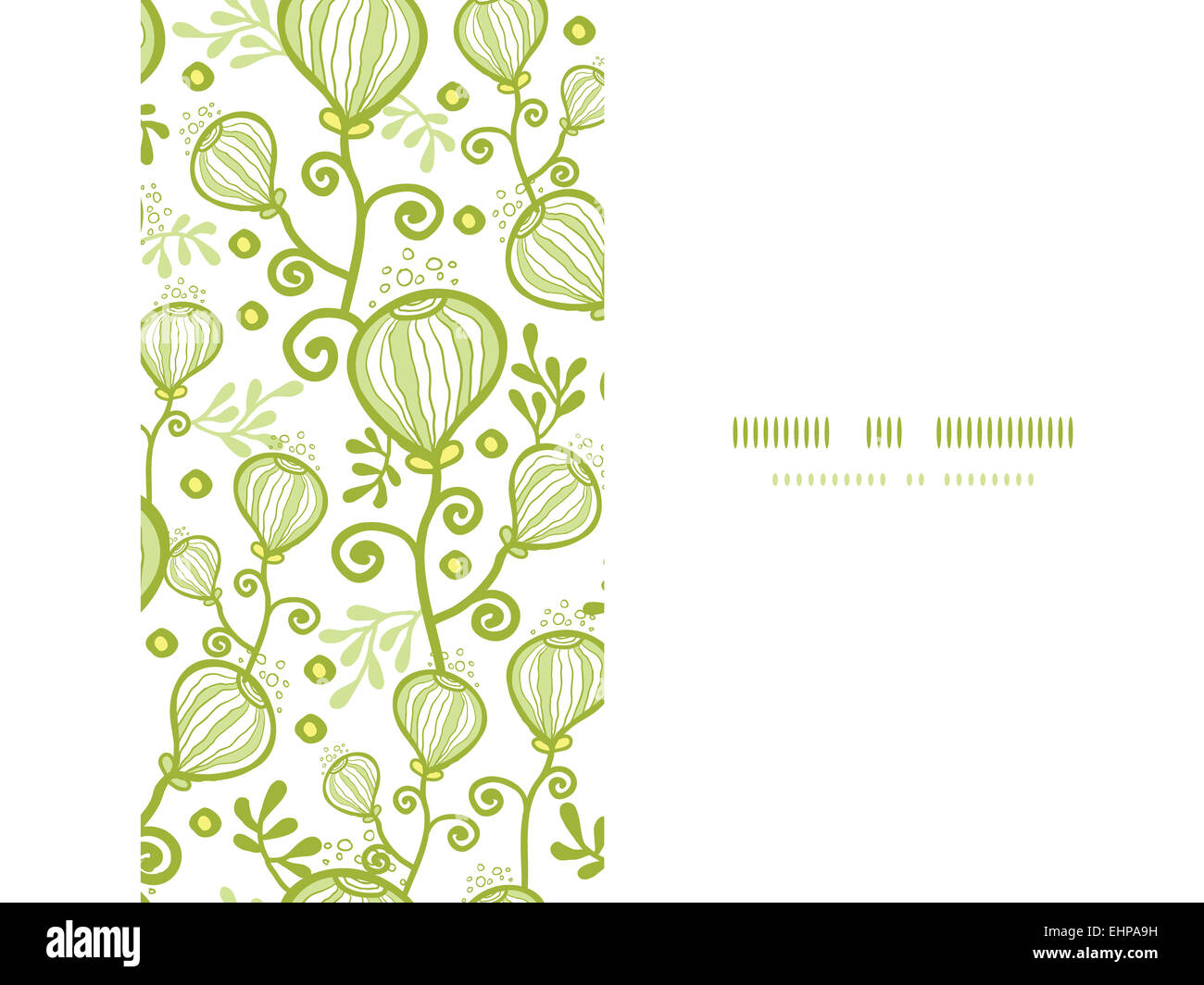 Underwater abstract plants horizontal seamless pattern background Stock ...