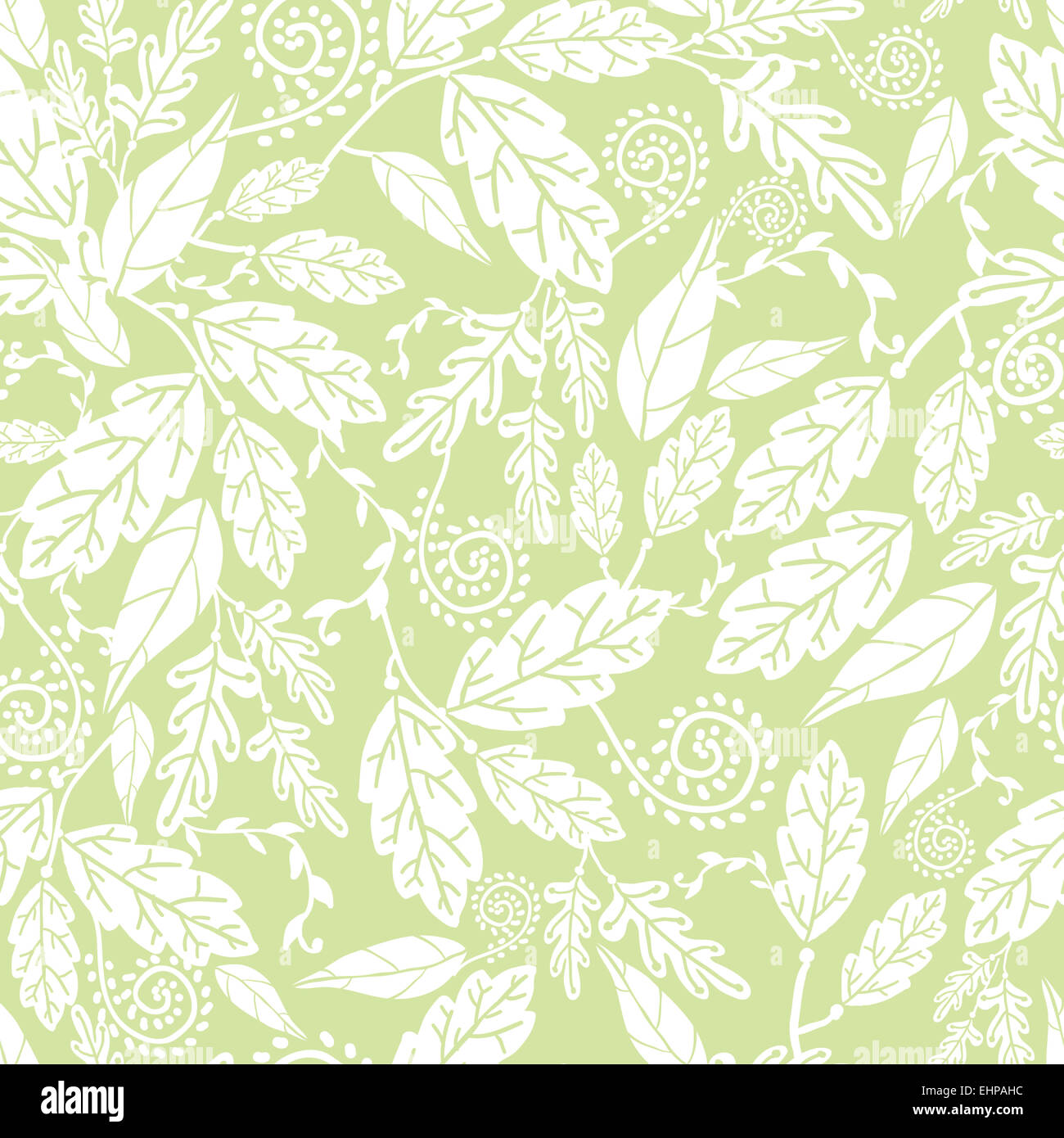 Green and white Leaves Seamless Pattern Background Stock Photo Alamy