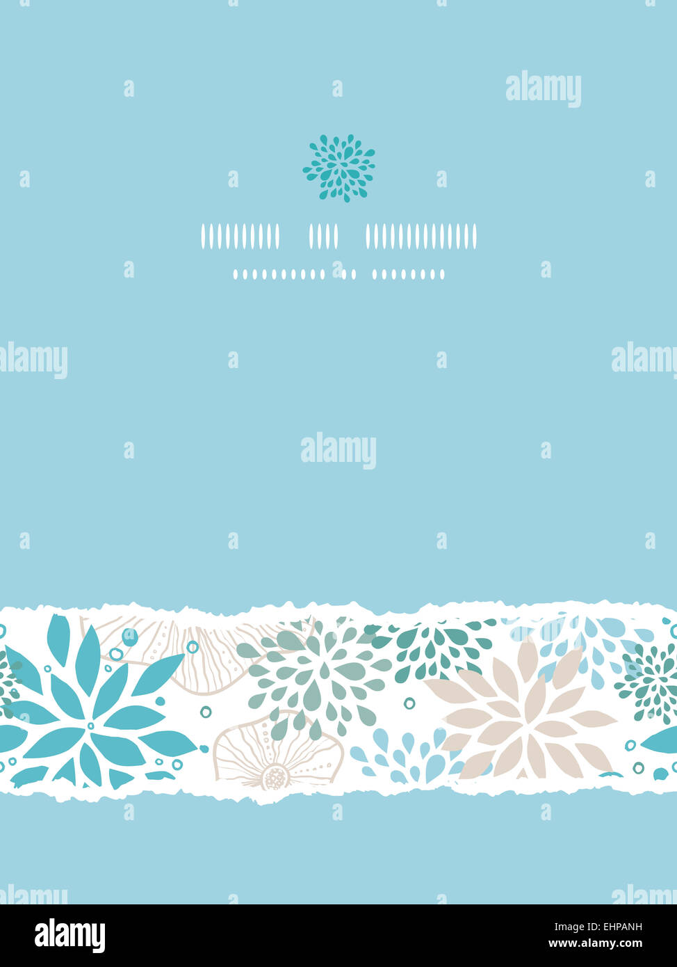 Blue and gray plants vertical seamless pattern background Stock Photo ...