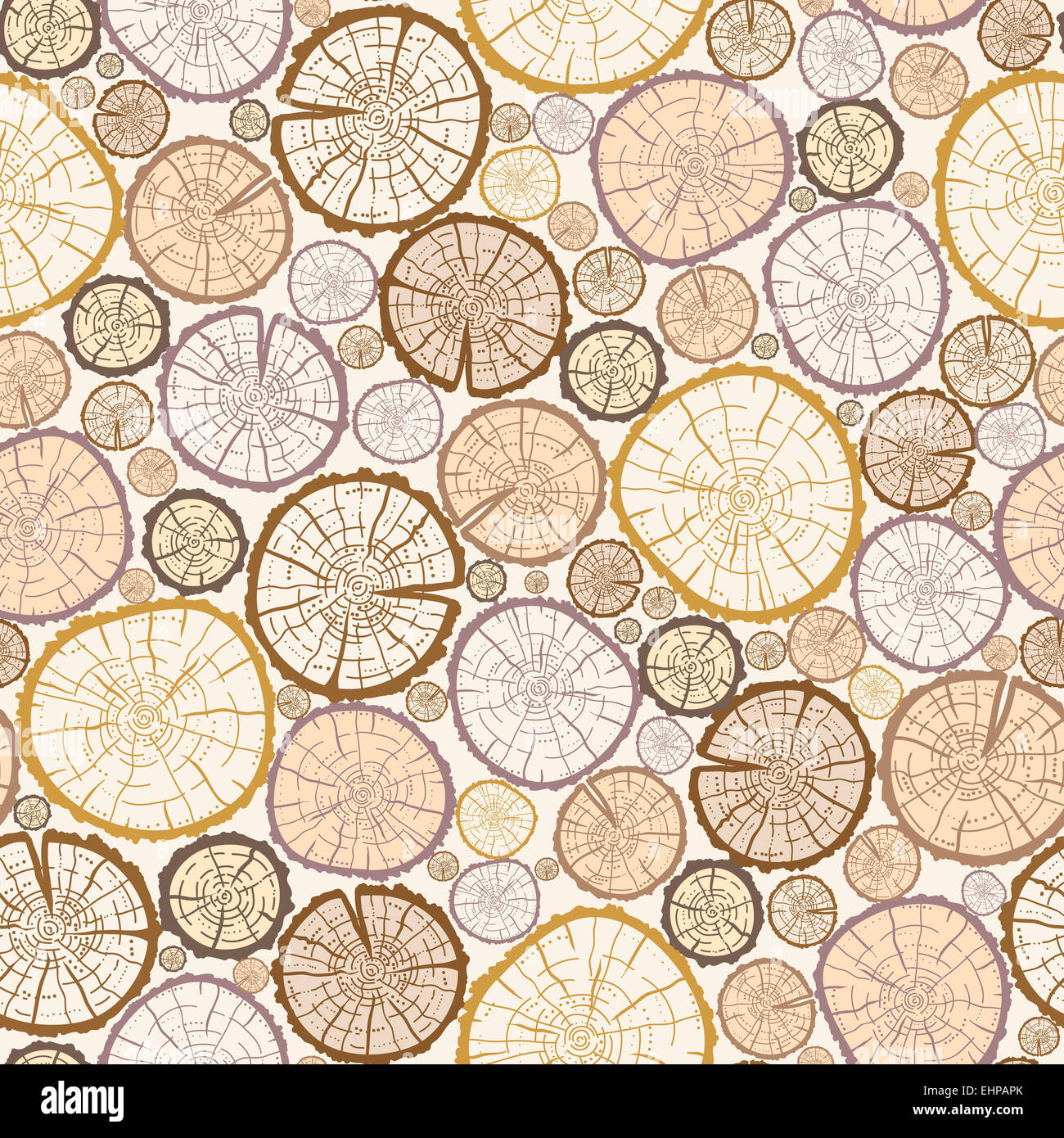 Wood log cuts seamless pattern background Stock Photo - Alamy