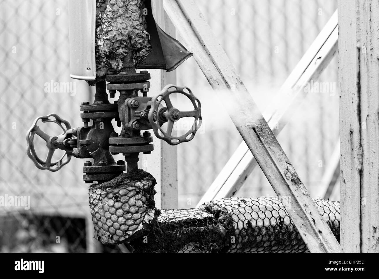 Gas pipes Black and White Stock Photos & Images Alamy